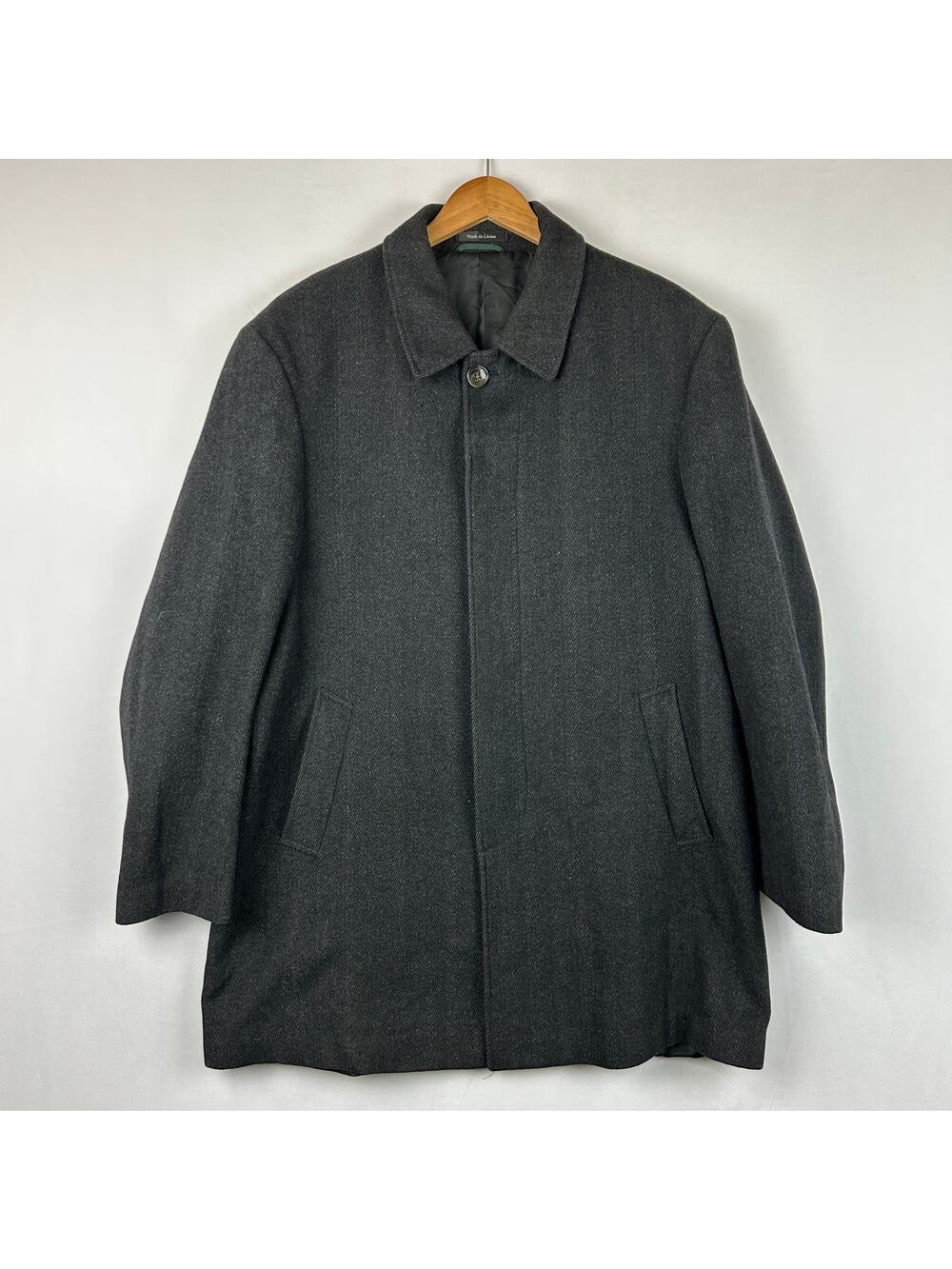 Lauren Ralph Lauren Wool Peacoat Classic Fit Overcoat Heather Gray Mens Size 48L